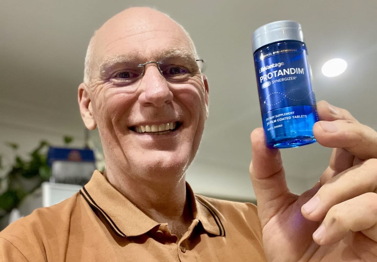 Rob holding Protandim